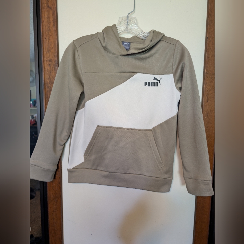 Puma Tan and White Hoodie Set